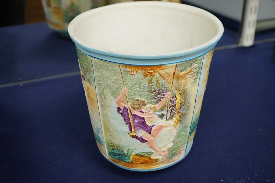 A late 19th century lithophane hanging lantern